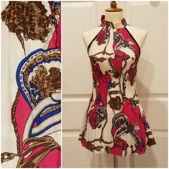 Il Capriccio Tops - IL Capriccio High Neck Halter Peplum Top Sz M 1.2